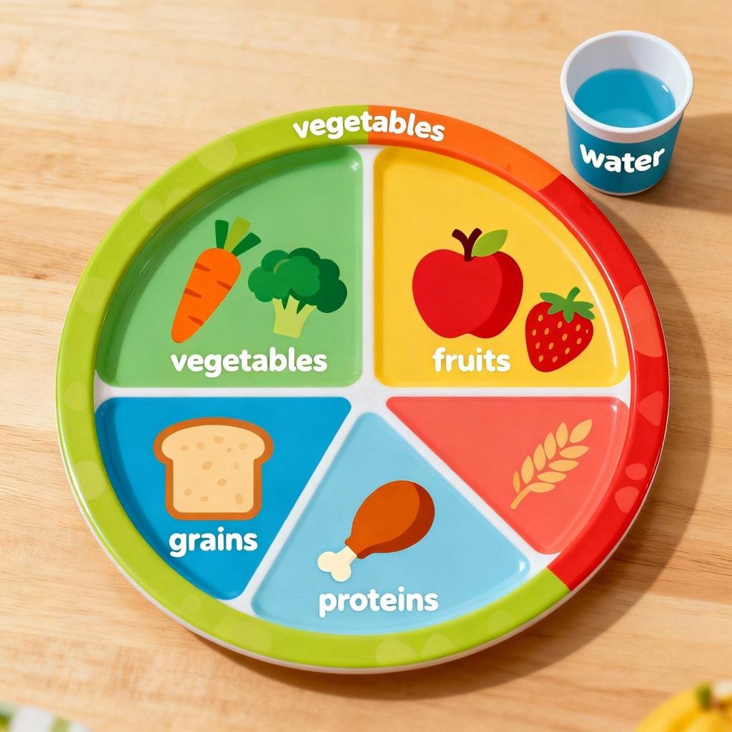 balanced diet in toddlers with fruits and vegetables