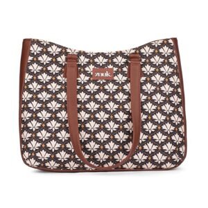 ZOUK Women's Getaway Handbag | Jute | Vegan Leather Handcrafted Tote Bag | Jute